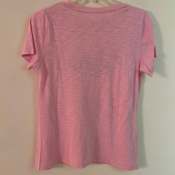 ALL WORTHY “Out of Office” Short Sleeve Slub Knit Tee Shirt - Picture 4 of 5